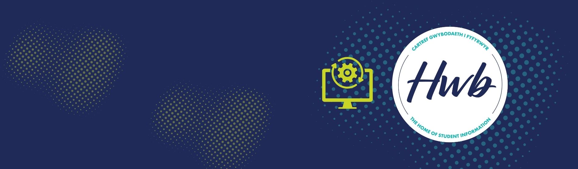 Hwb logo and cog graphic item showing web changes
