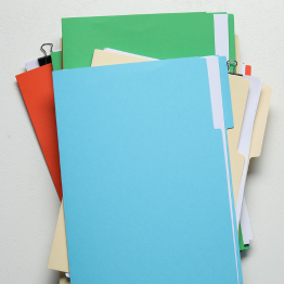 A stack of folders
