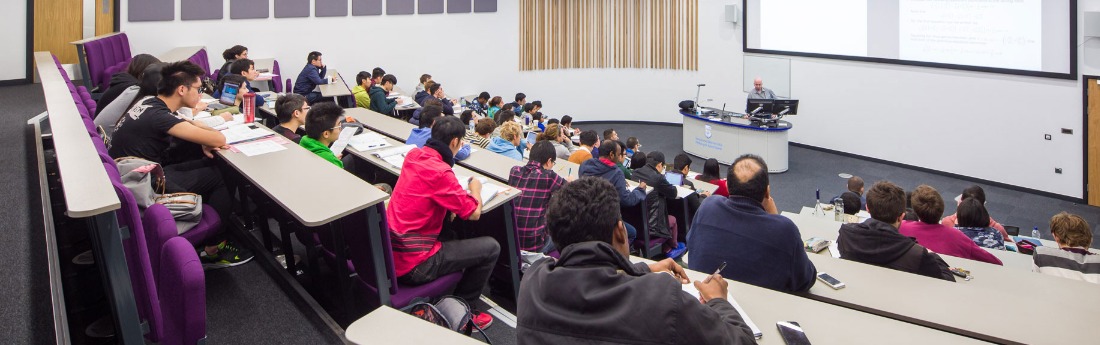 Student in lecture theatre