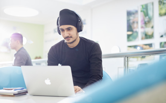 student on laptop