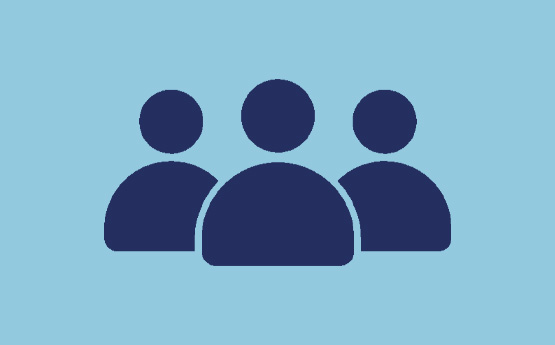 eicon yn darlunio tri silw&eacute;t