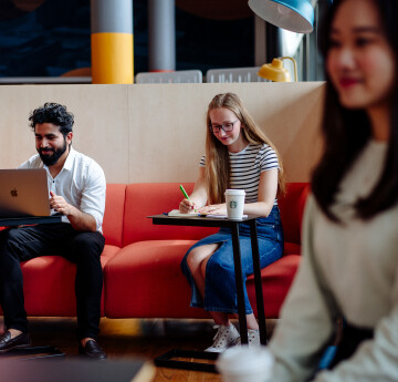 Students studying