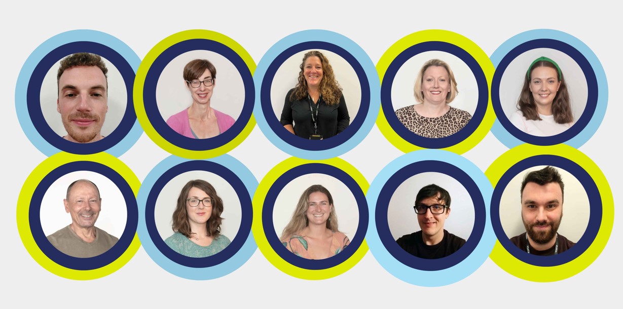 Photographs of the student information team.