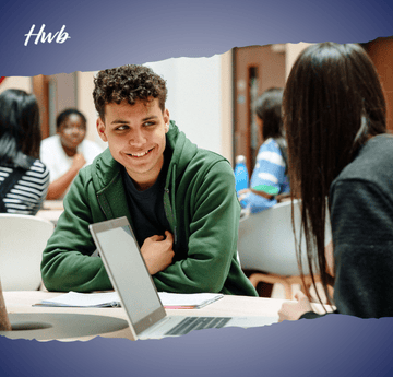 Two students talking