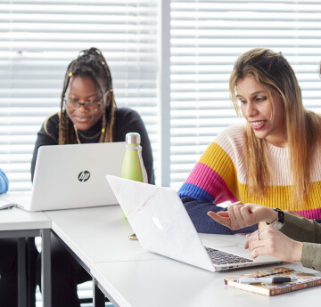 Students studying